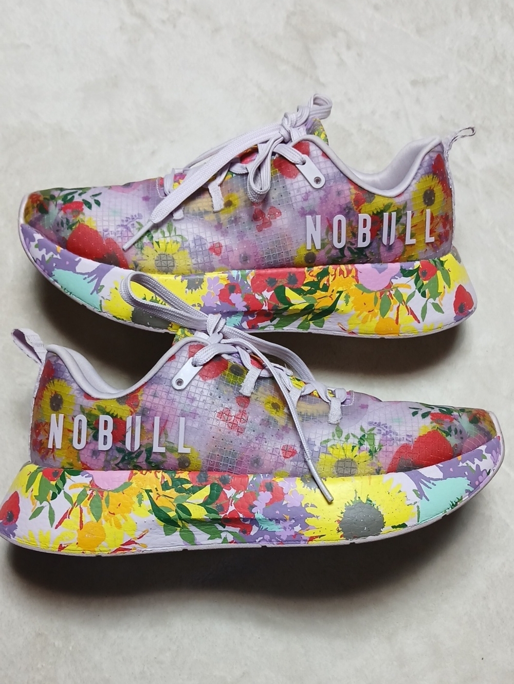 NOBULL Women's Floral Training Shoes in Lavender and Multicolor Floral Size 9
